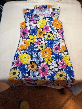IBKUL Medeline Women’s Sleeveless Multicolored Zip Collar Neck Dress Size M